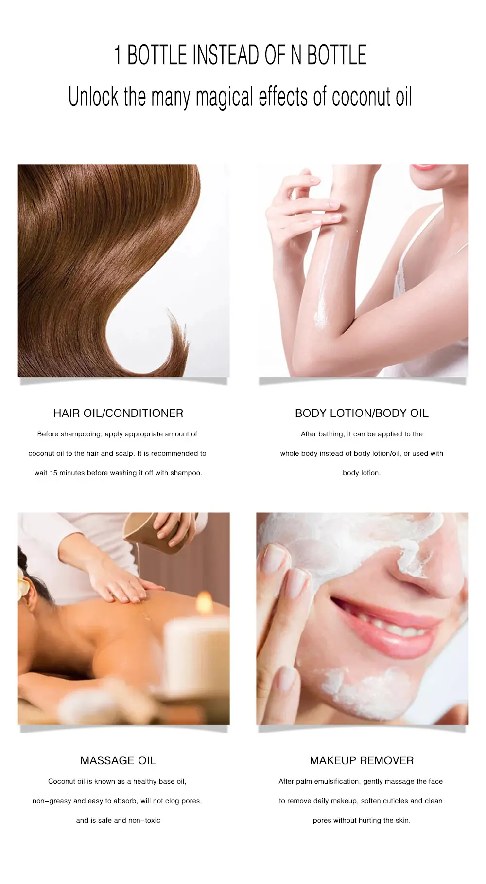 Coconut Skin Care Massage Body Essential Oil