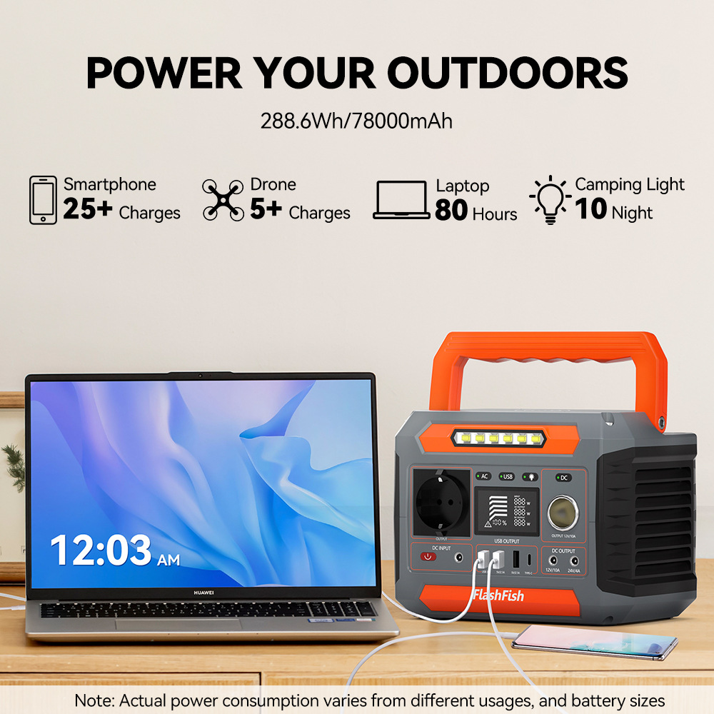 Title 2, Portable Outdoor Power Supply 260W Mobile Power...