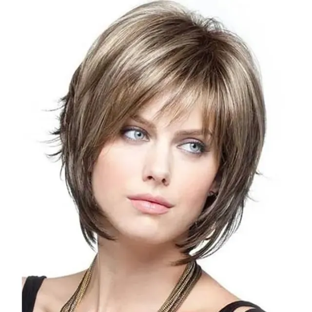 Women's Fashion Realistic High temperature Fiber Micro volume Short Hair Wig Wig020 Mixed Color - Shop at LoveMi