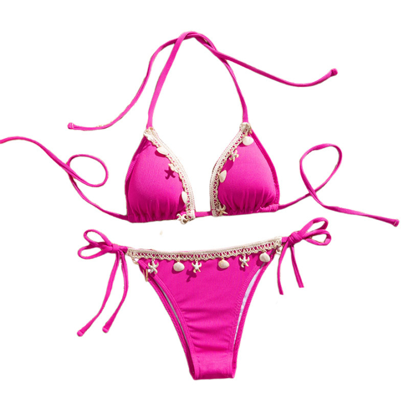 Neck-tie Swim Bikini With Adjustable Straps