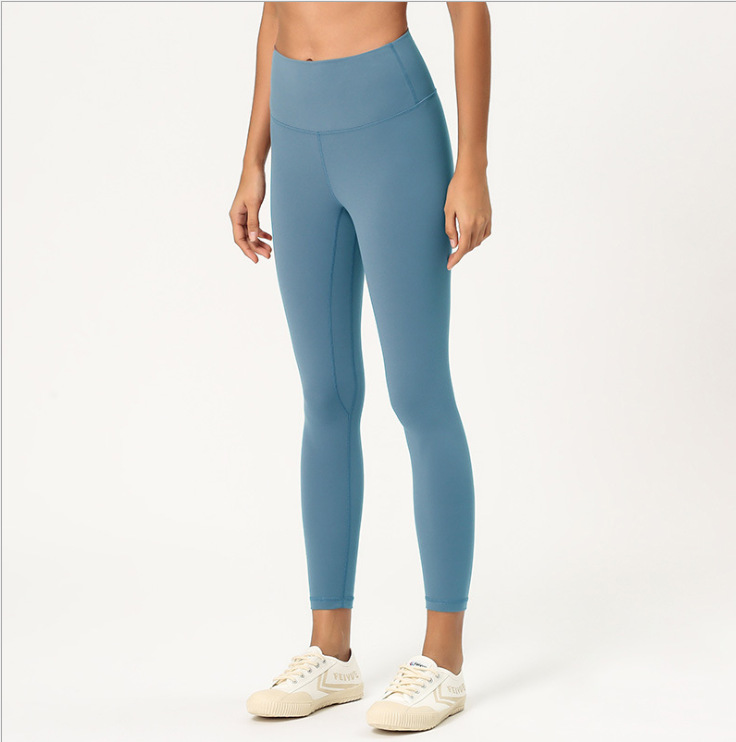 Double sided Sanding Skin Nude Feel Yoga Pants Blue - Shop at LoveMi