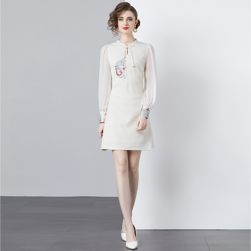 New Chinese Style Embroidery Dress Women — image 1