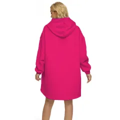 Solid-color Winter Fleece-lined Extra-thick Lazy Blanket For Watching TV - Rose - View 1