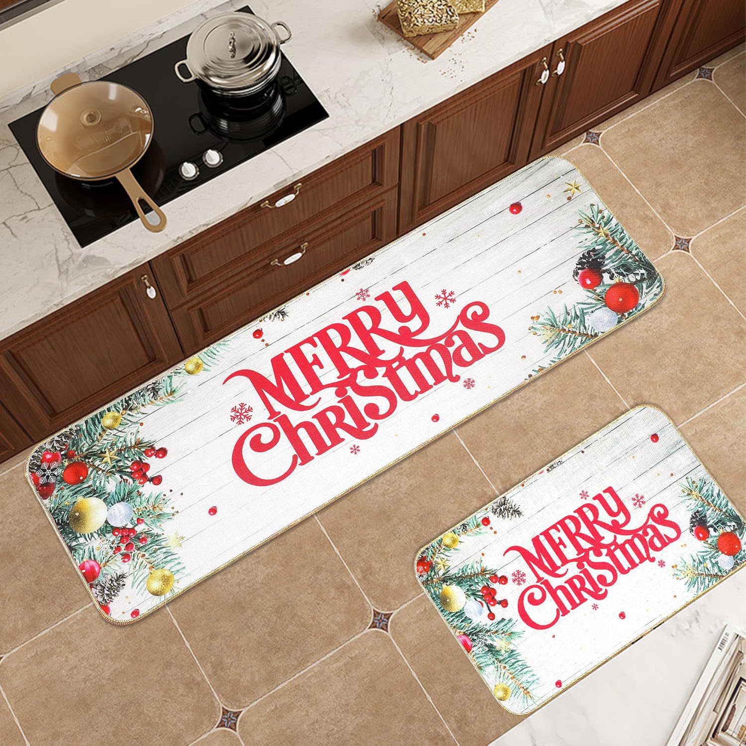 Title 11, Christmas Strip Kitchen Pad Household Wear-resi...