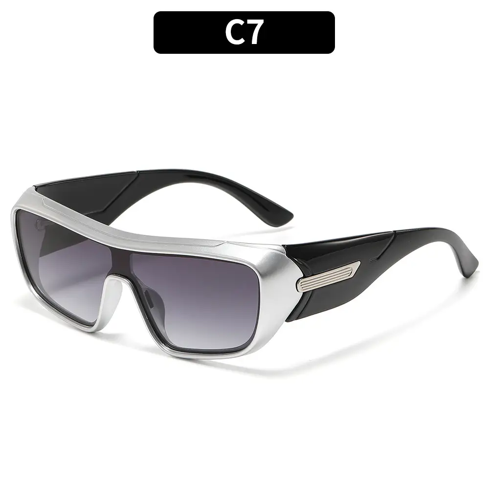 Retro Style Oversized One Piece Sunglasses