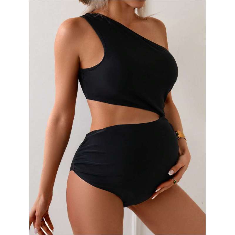 Maternity Hollow-Out Sexy Bodycon One-Piece Swimsuit