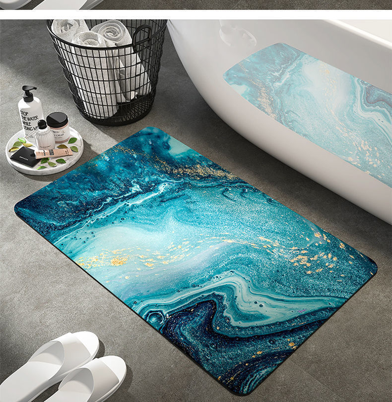 Title 5, Diatom Ooze Bathroom Absorbent Non-slip Floor Mat