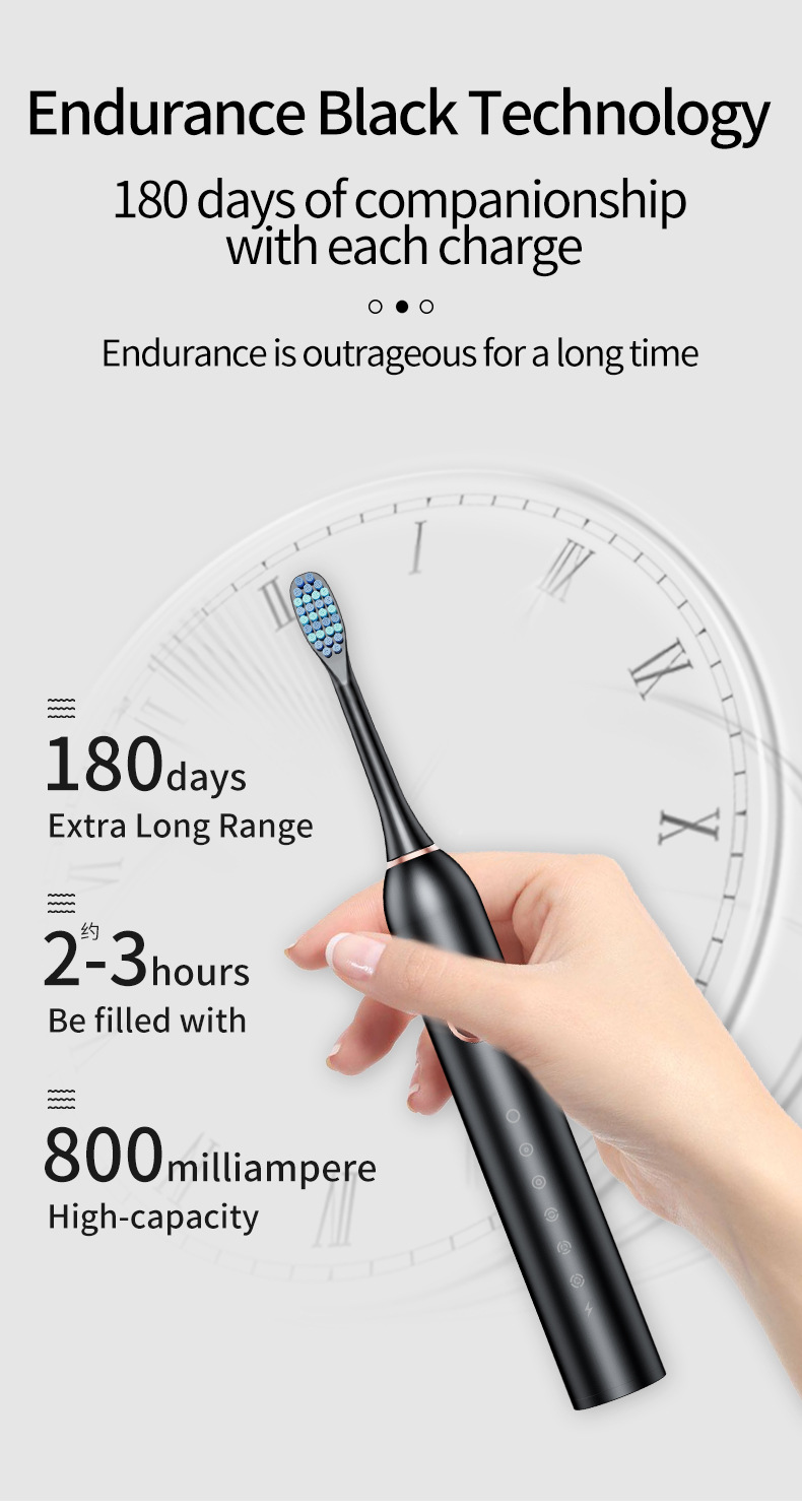 Title 8, Electric USB Charging Soft-bristle Toothbrush