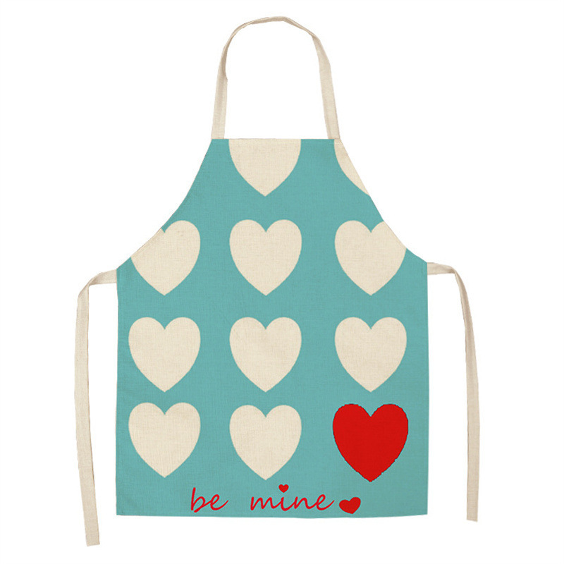 Title 9, Red Lip Letters Apron Used In Kitchen Home Clea...