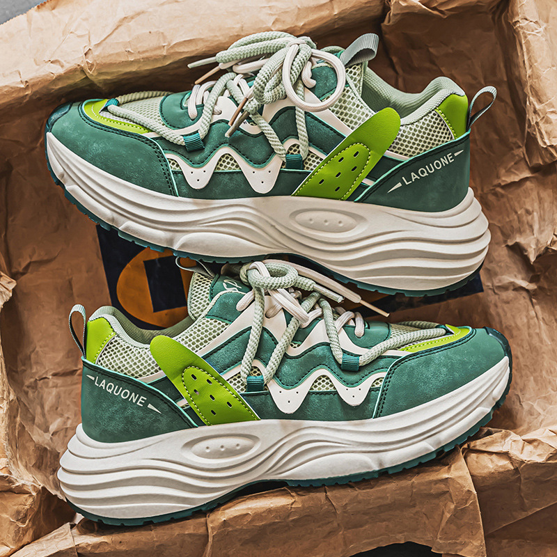 Breathable Casual Running Dad Shoes With A Thick Sole For Teens