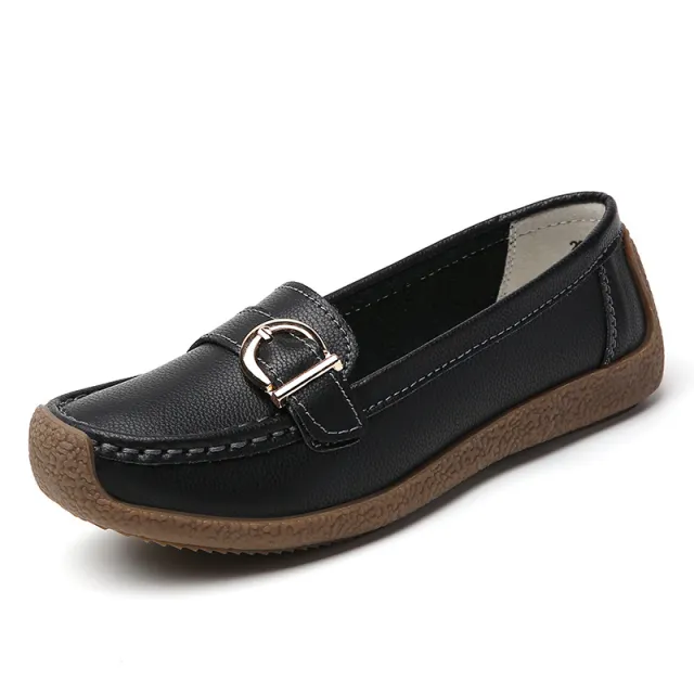 Loafers Casual Women's Soft Bottom Comfortable Flat Shoes Black - Shop at LoveMi