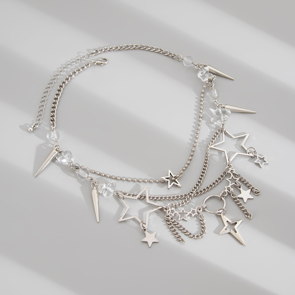 Cold Five-pointed Star Alloy Pendant Necklace Irregular