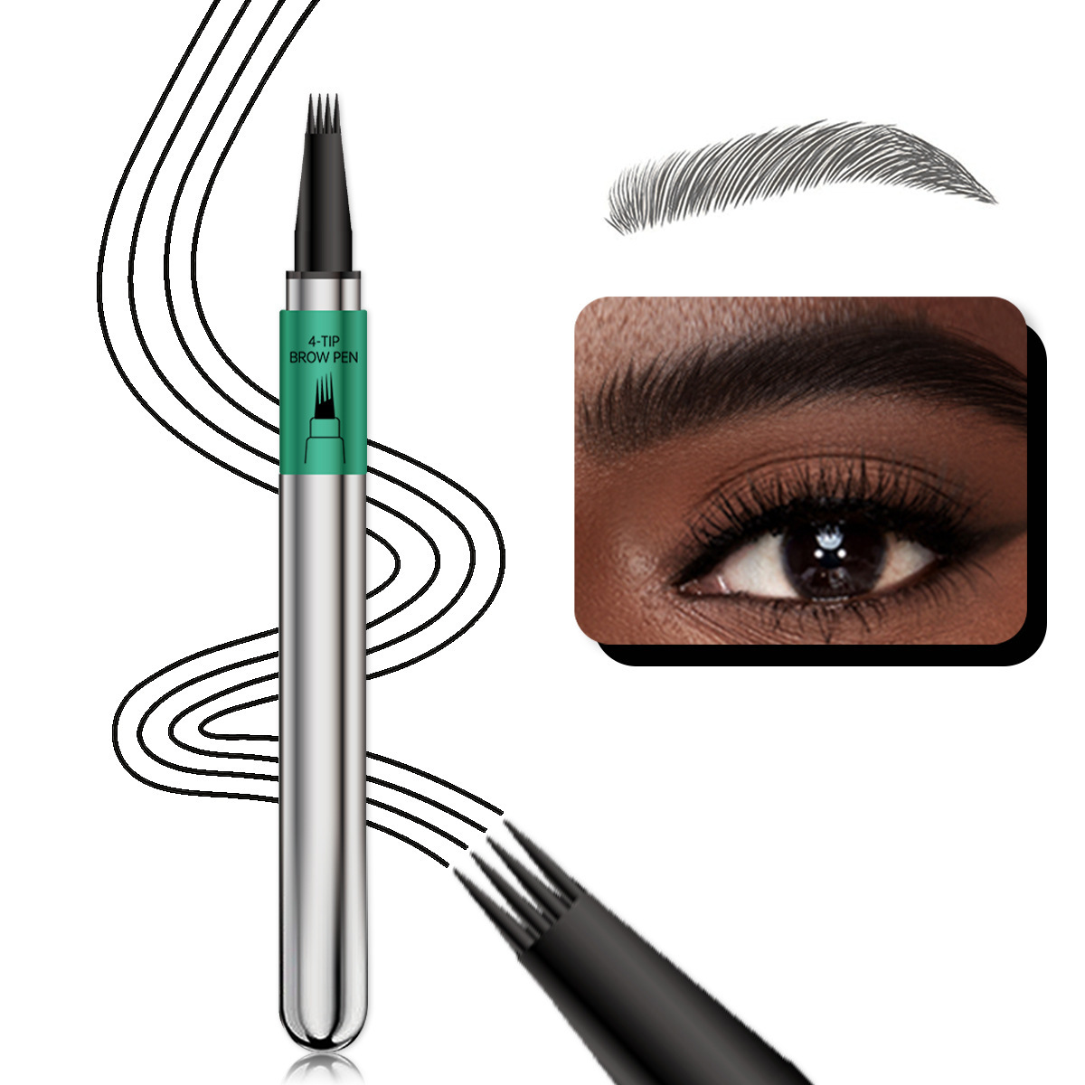 Four-claw Smudge-proof Wild Eyebrow Pencil 10