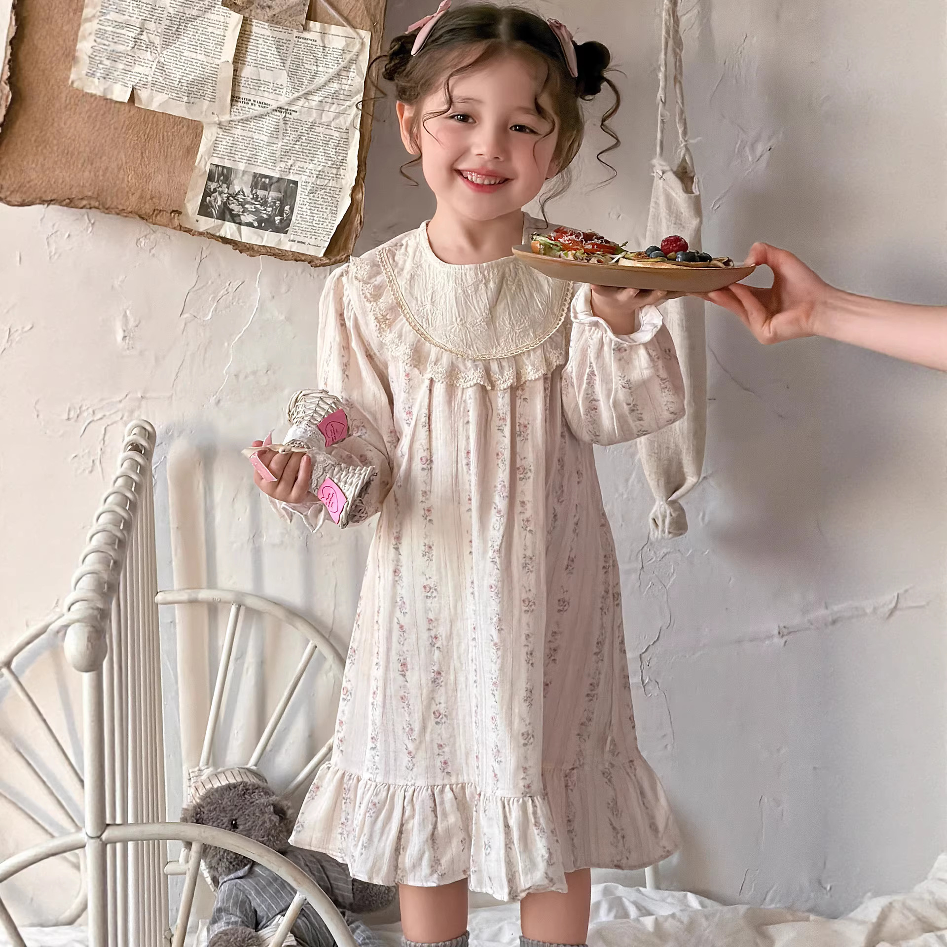 Princess-style Pajamas For Girls French-style Loungewear For Older Children