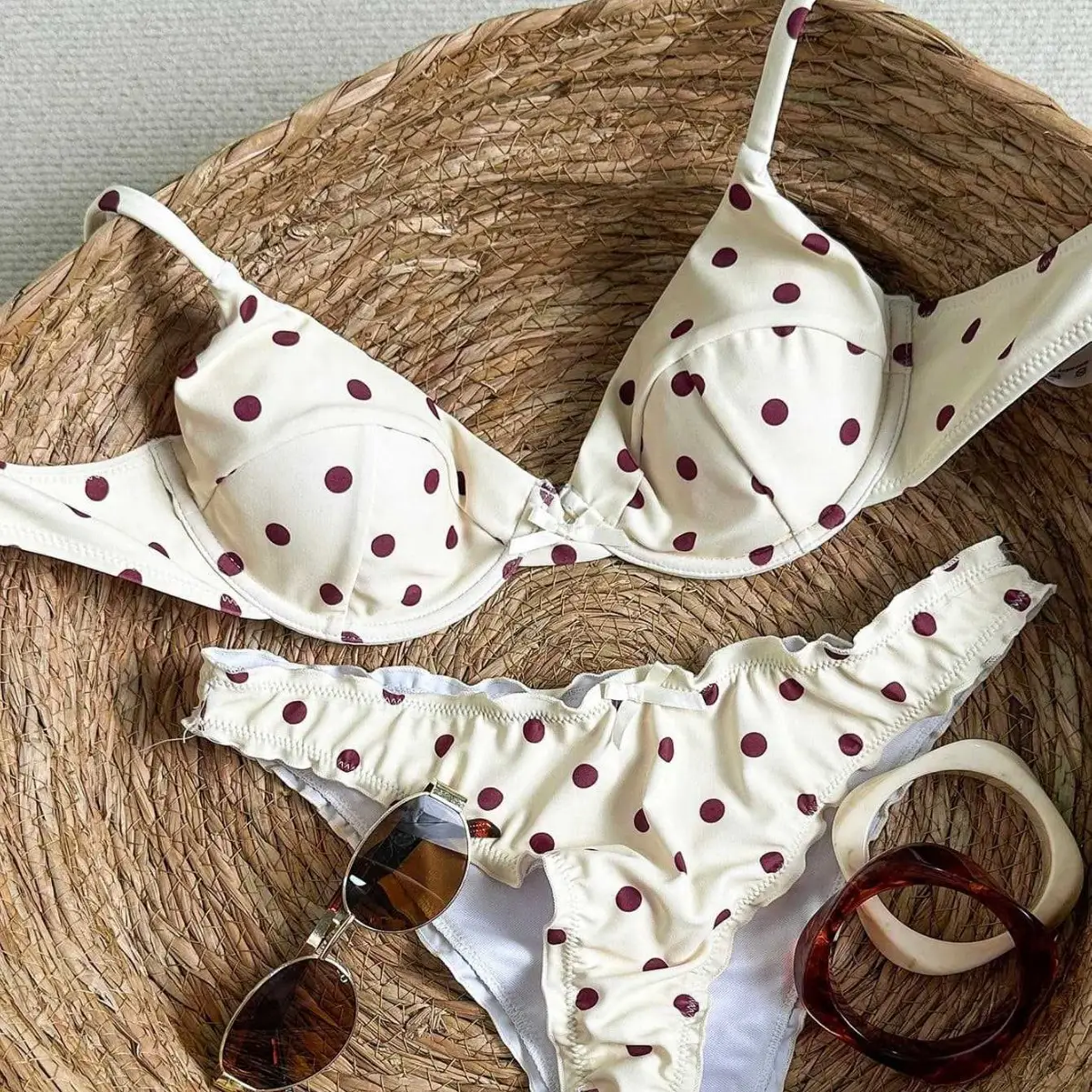Polka-dot Bikini Niche Style Sexy And Playful