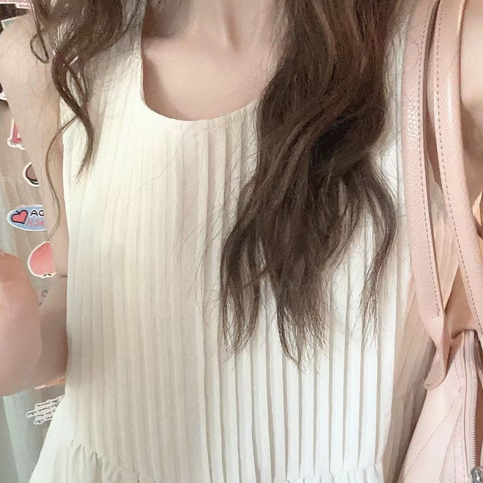 French-style Soft Sleeveless Tank Dress