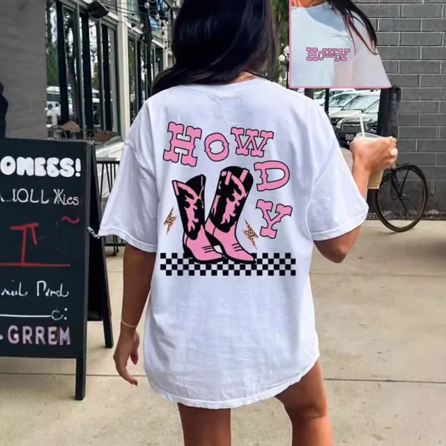Loose fitting Crew neck T shirt With An All purpose Letter Print And Short Sleeves White - Shop at LoveMi
