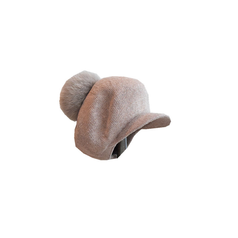 Soft Knitted Wool Ball Beret Retro Korean Type Hat
