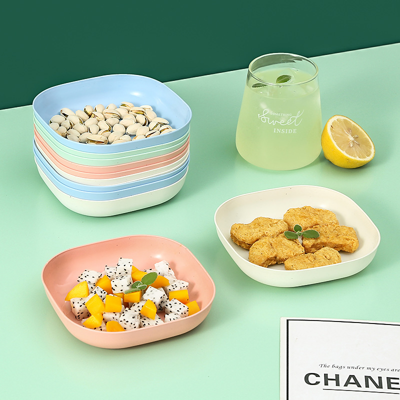 Household Saucer Plastic Side Plate Snack Fruit Tray