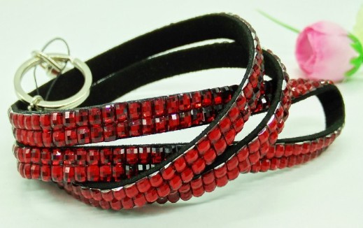 Badge Card Clamp Rhinestone Diamond Band Key Chain Diamond Lanyard