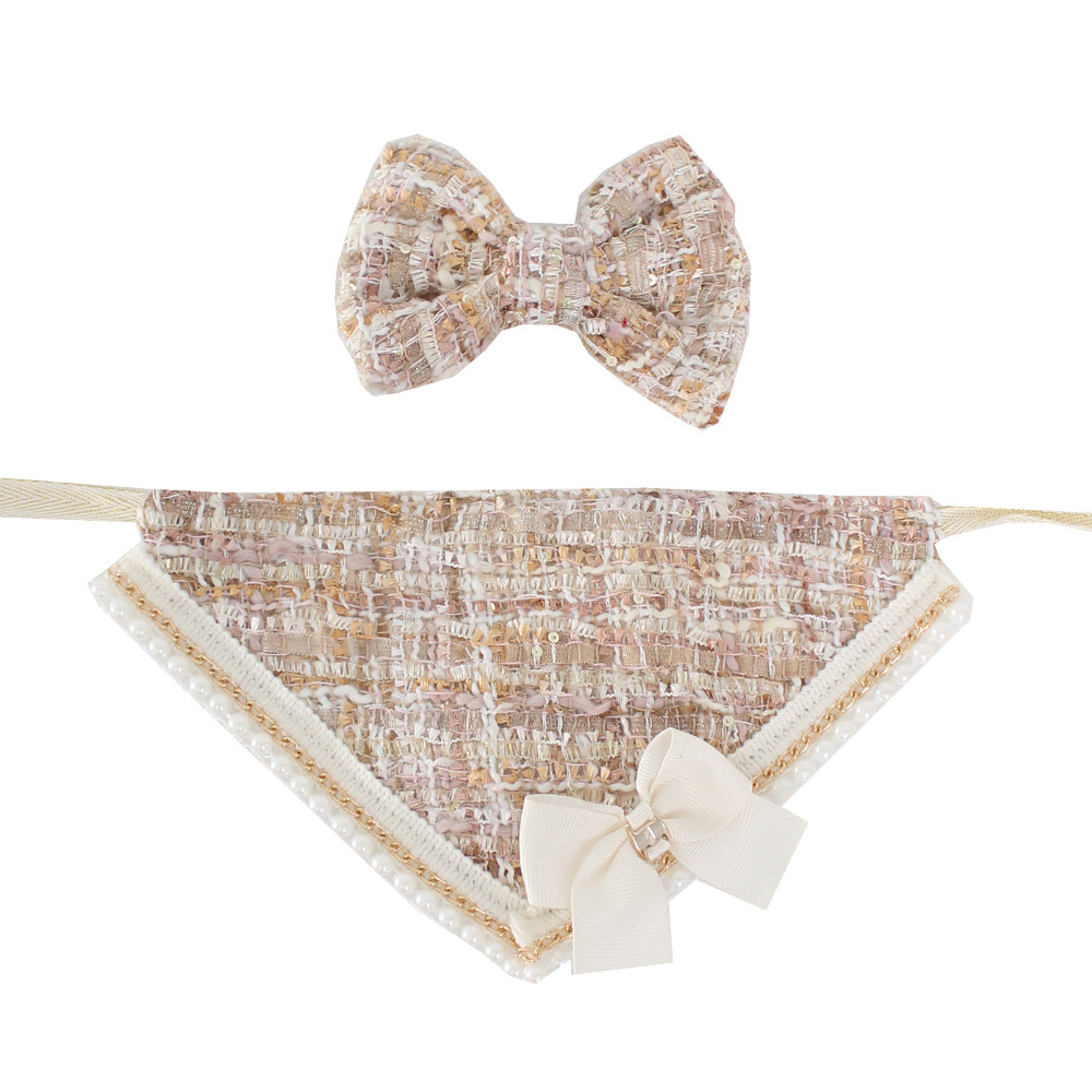 Beige Triangular Binder Bow