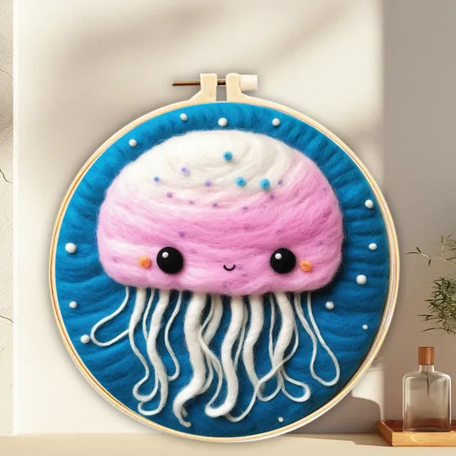 Needle Felt Starter Wool Felt Painting With Embroidery Frame Needle Felt Supplies Mzh 134 Xp - Shop at LoveMi