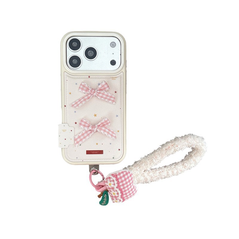 Korean-style Colorful Star Ribbon Bow Phone Case For Women