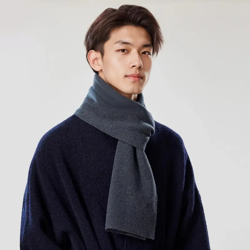 Solid-color Versatile Knitted Wool Scarf