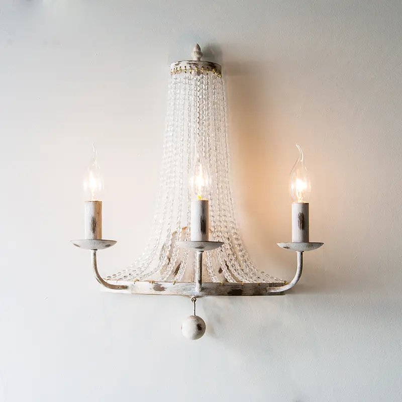 Bedroom Bedside Lamp Retro Living Room Crystal