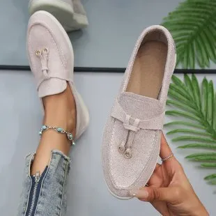 Slip-on High-end Loafers Gommino Women - Grey