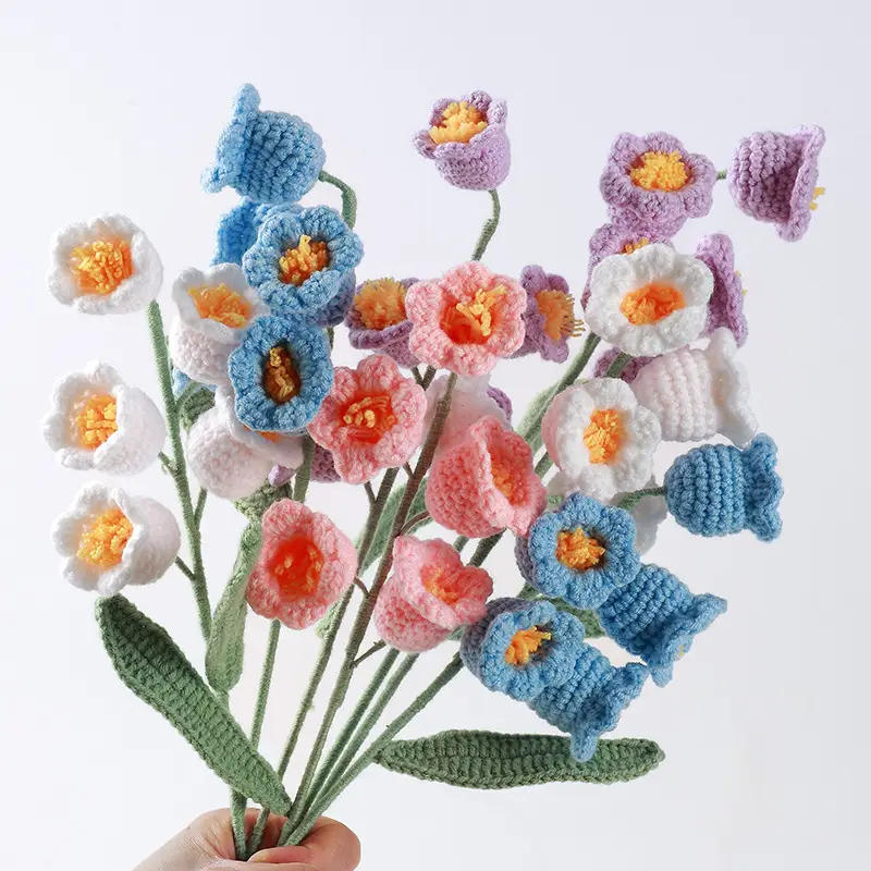 Finished Hand-woven Linglan Bouquet Wool Artificial Flower