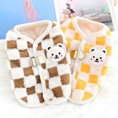 Autumn and Winter Dog Clothes Pet Velvet Thermal Vest
