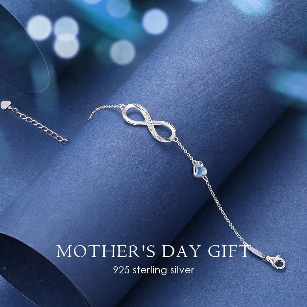 Infinite Eternal 8-word Classic S925 Sterling Silver Bracelet For Women