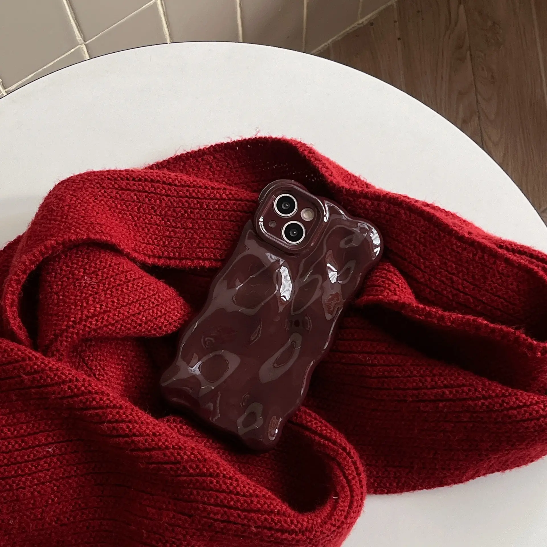 Ankela Wine Red For 16pro Max Phone Case