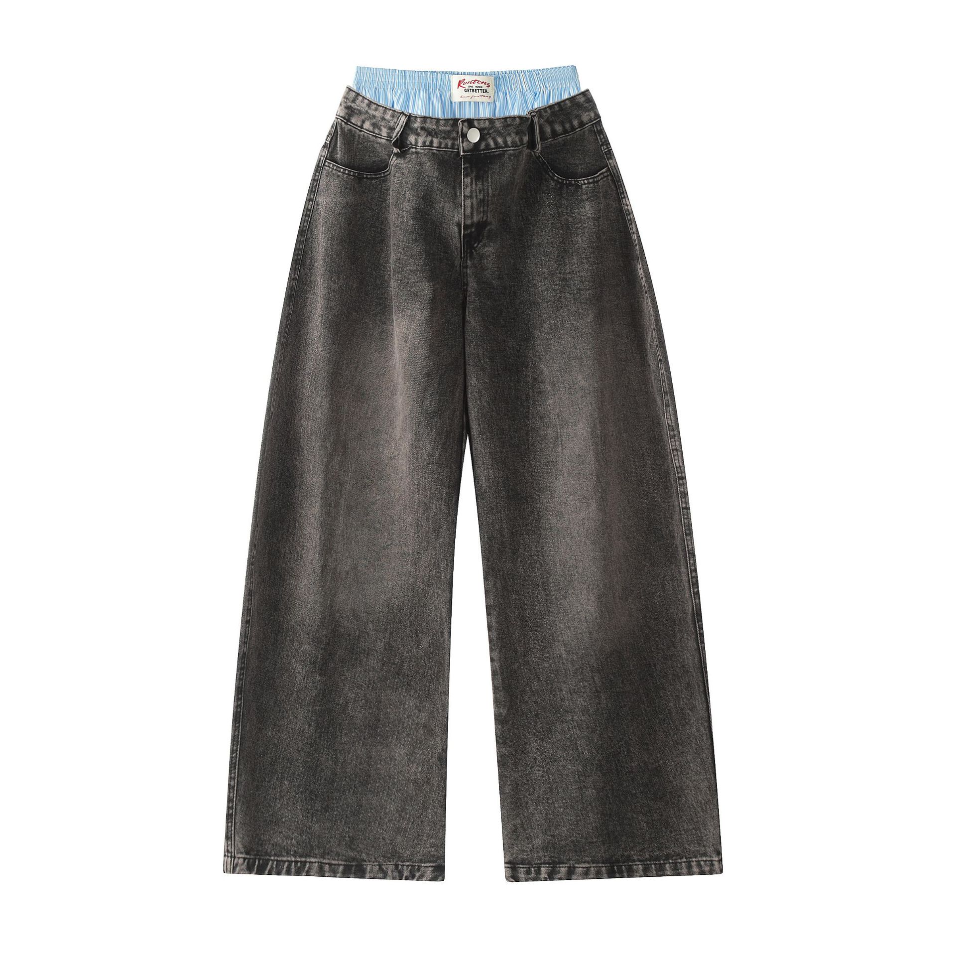 Washed Old Cotton Straight New 2024 Autumn Street Men's Jeans