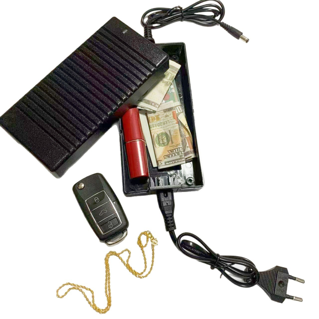 The Disguised Charger Securely Conceals A Hidden Compartment