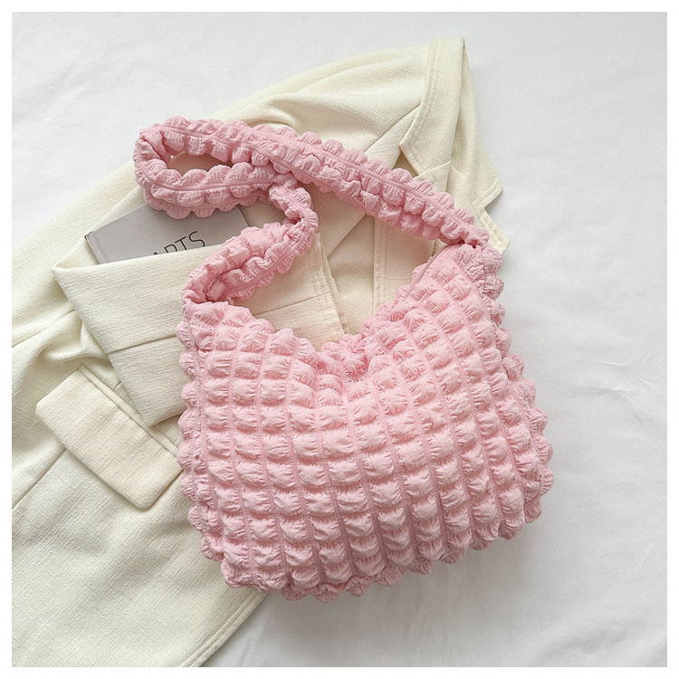 Niche Pleated Clouds Cute Simple Soft Trendy Western Style Underarm Commuter Bag — foto 10