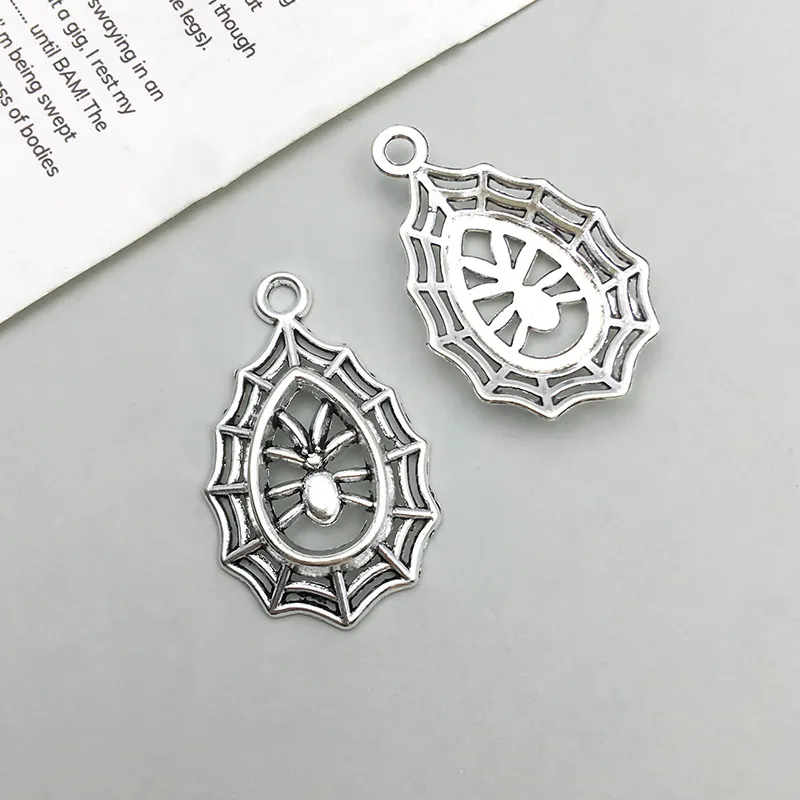 Zinc Alloy Spider Accessories Pendant - Spider 21X34Mm