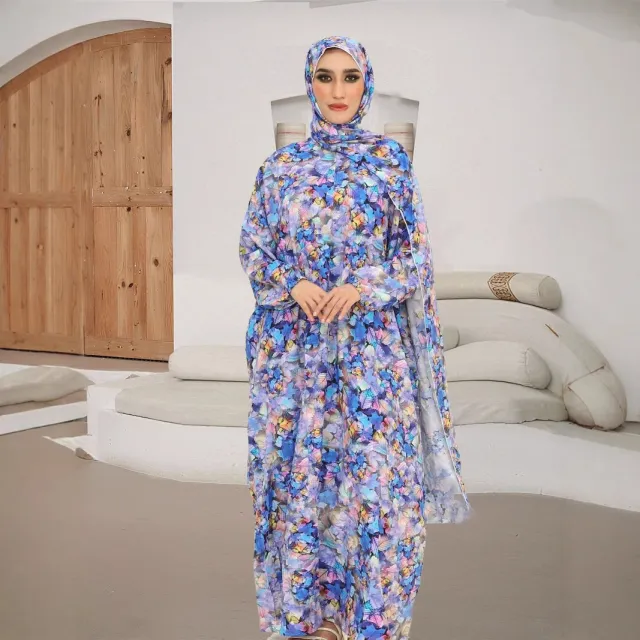 Women's Middle East Muslim Women's Robe Sapphire Blue - Shop at LoveMi