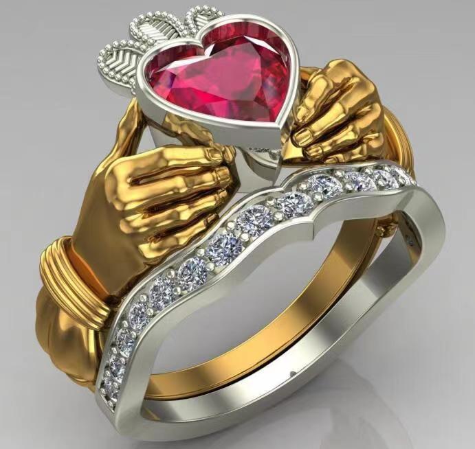 Women's Rose Gold Plated Ring Square