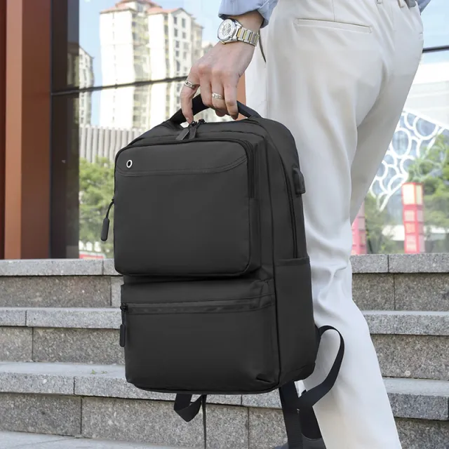Leisure Business Travel Men's Backpack College Students Bag Black - Shop at LoveMi