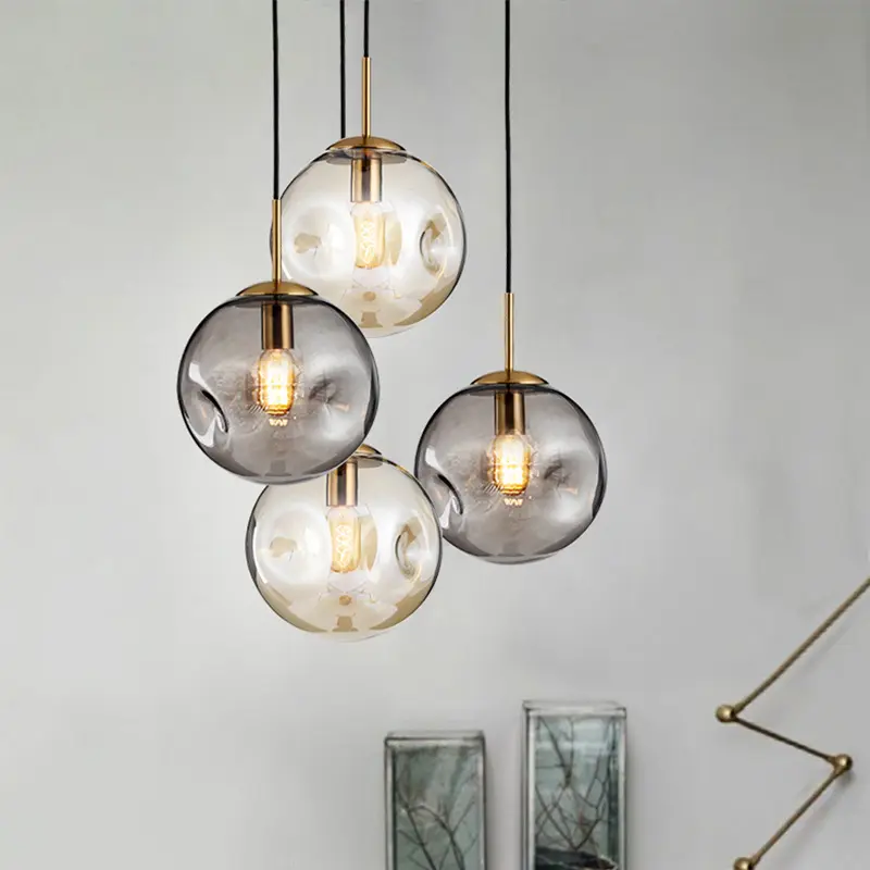 Creative Glass Chandelier Iron Restaurant Window