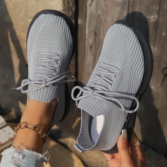 Mesh Surface Running Sneaker Casual Breathable Gray - Shop at LoveMi
