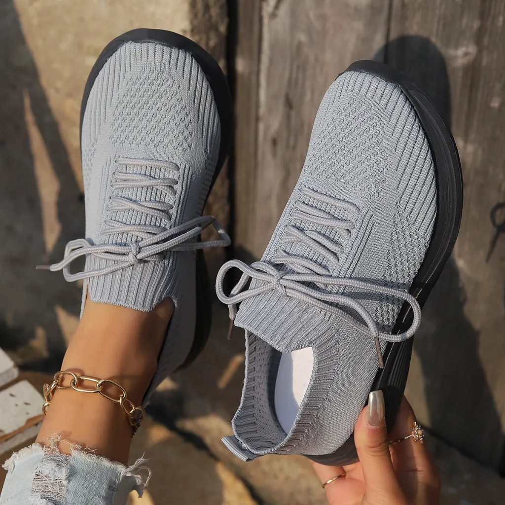Mesh Surface Running Sneaker Casual Breathable - Grey