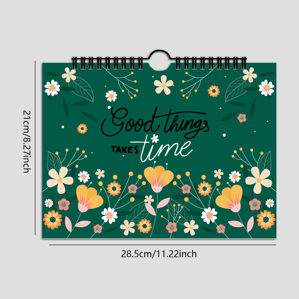 Title 1, Flower Theme Inspirational Notepad