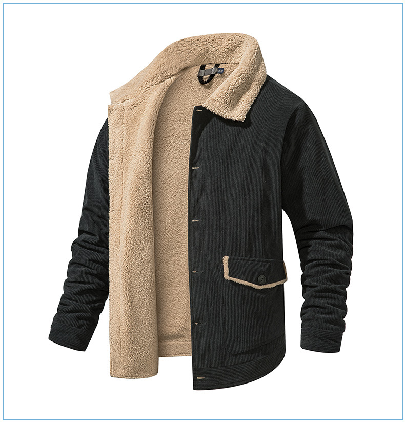 Title 15, Herren Cashmere Jacke Verdickt Groß Loose Casua...