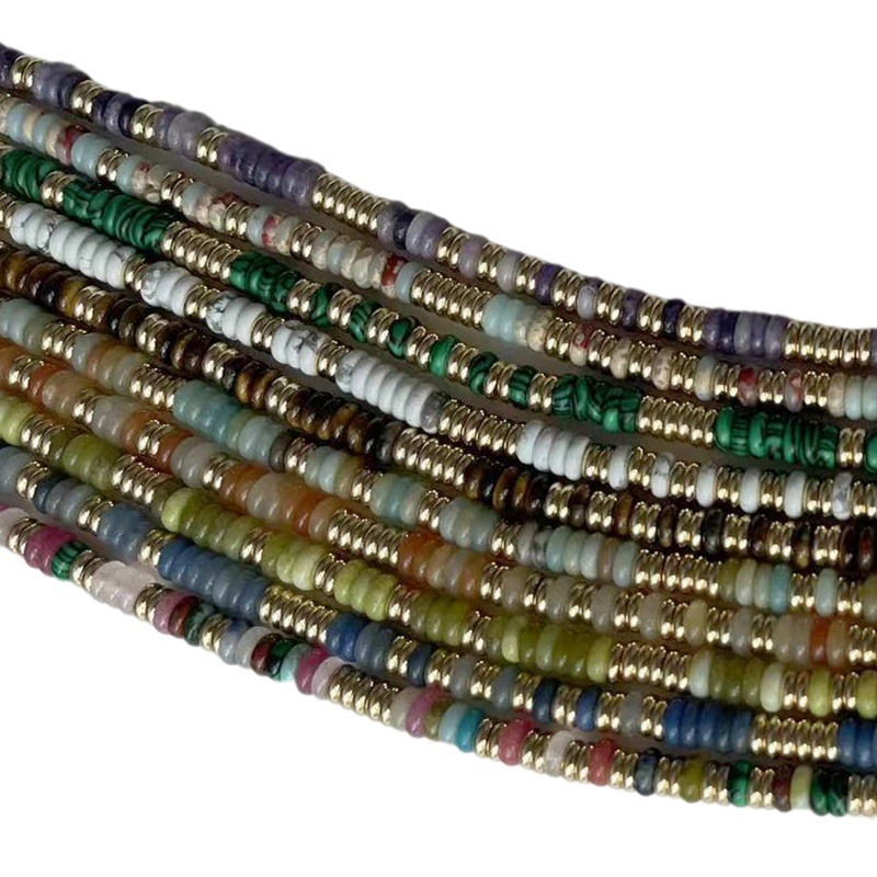 Niche Natural Semi-precious Stone Color Necklace Handmade