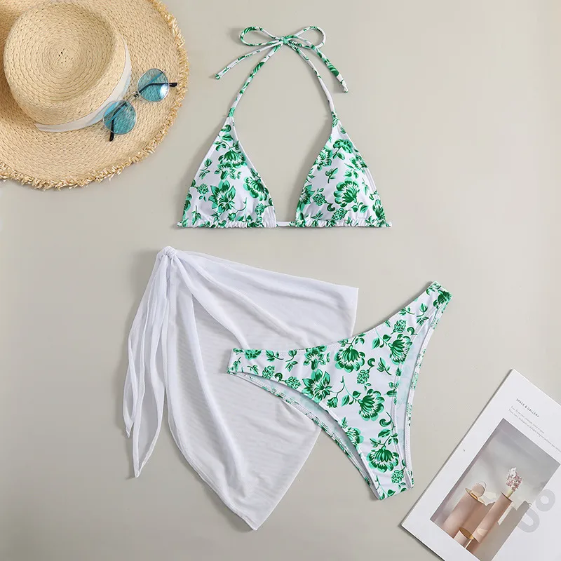 Bikini Three-piece Swimsuit For Women - Green