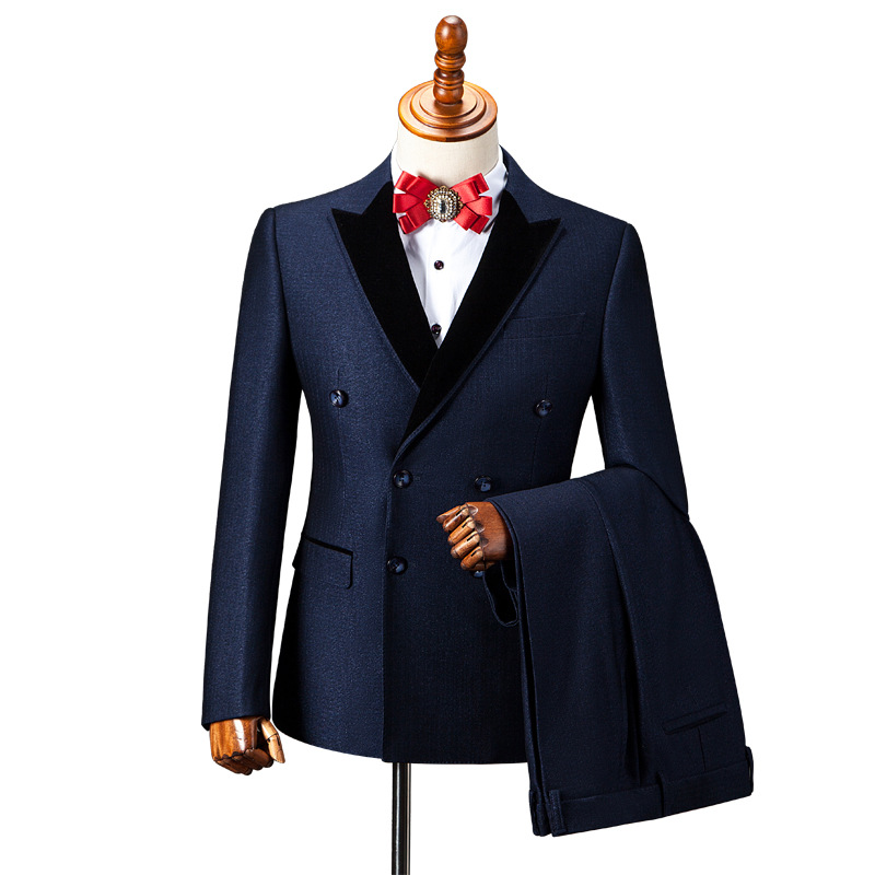 Men's Suit Set Fashionable Casual Suit Wedding Dress Two-piece Set - Image 3