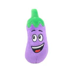 Pet Plush Sound Toy Fruit Vegetable Dog Cat Educational Toy - Eggplant - View 1